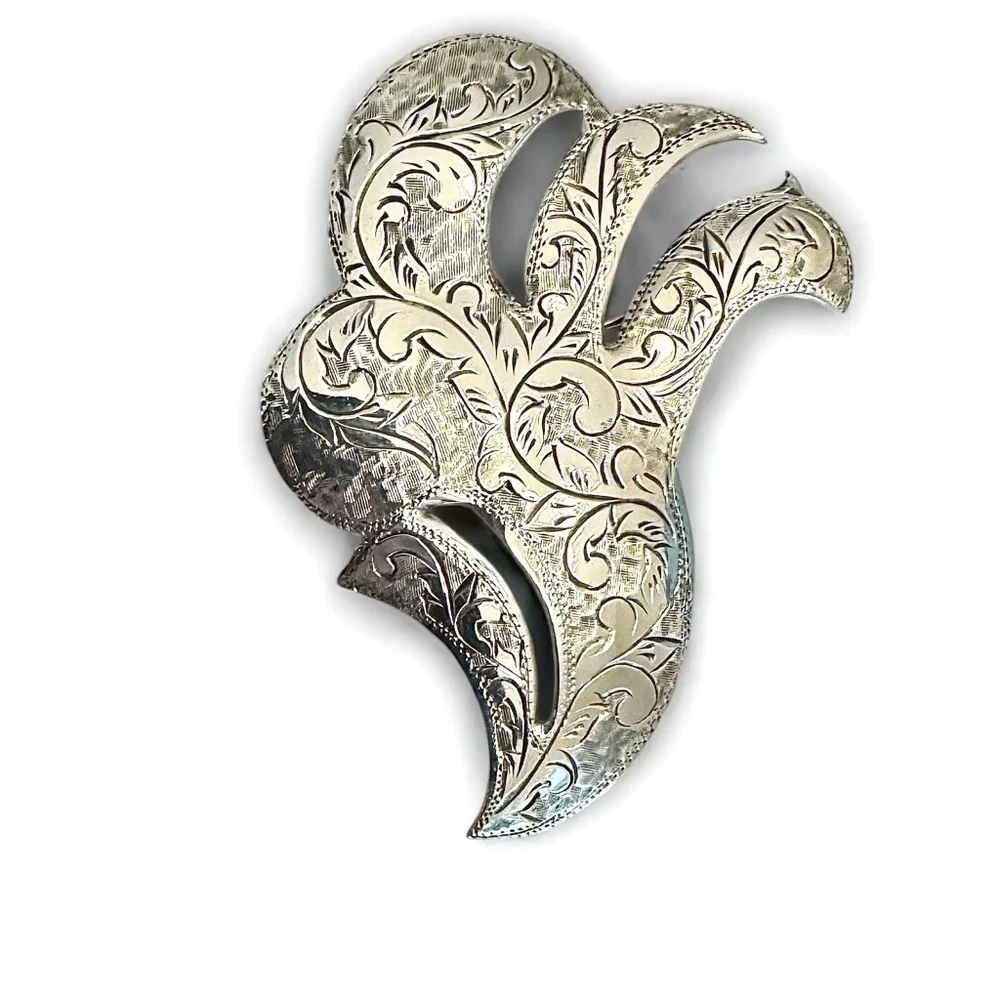 Rare Siam Sterling Silver Slide Pendant & Brooch Pin